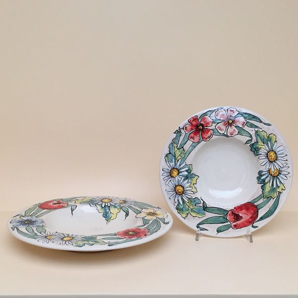SET OF SOUP-PASTA PLATES OF CM.27 DIAMETER